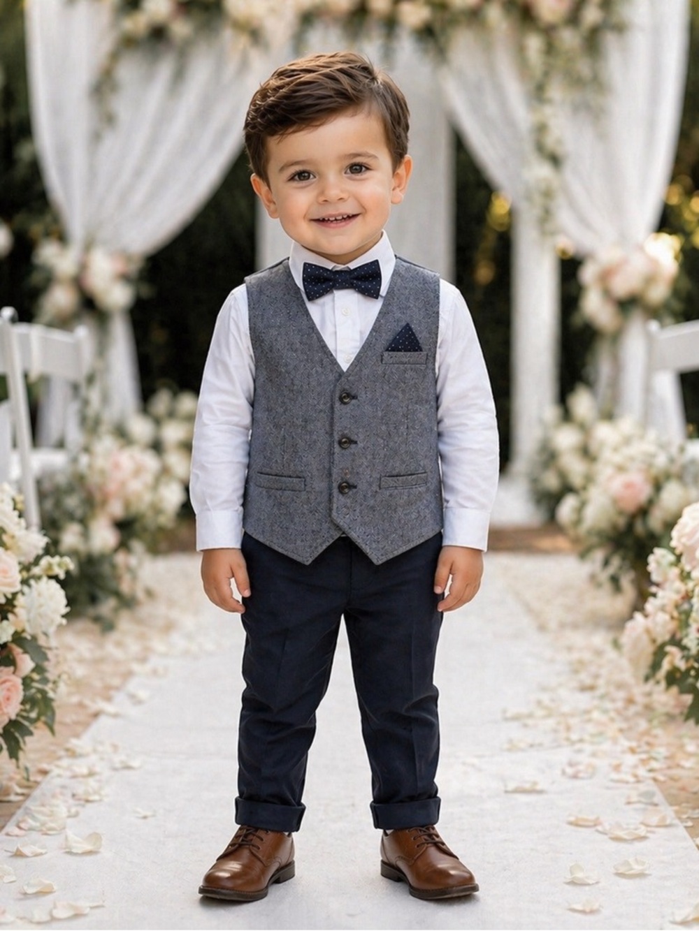 Blue button down vest by The Children's Place